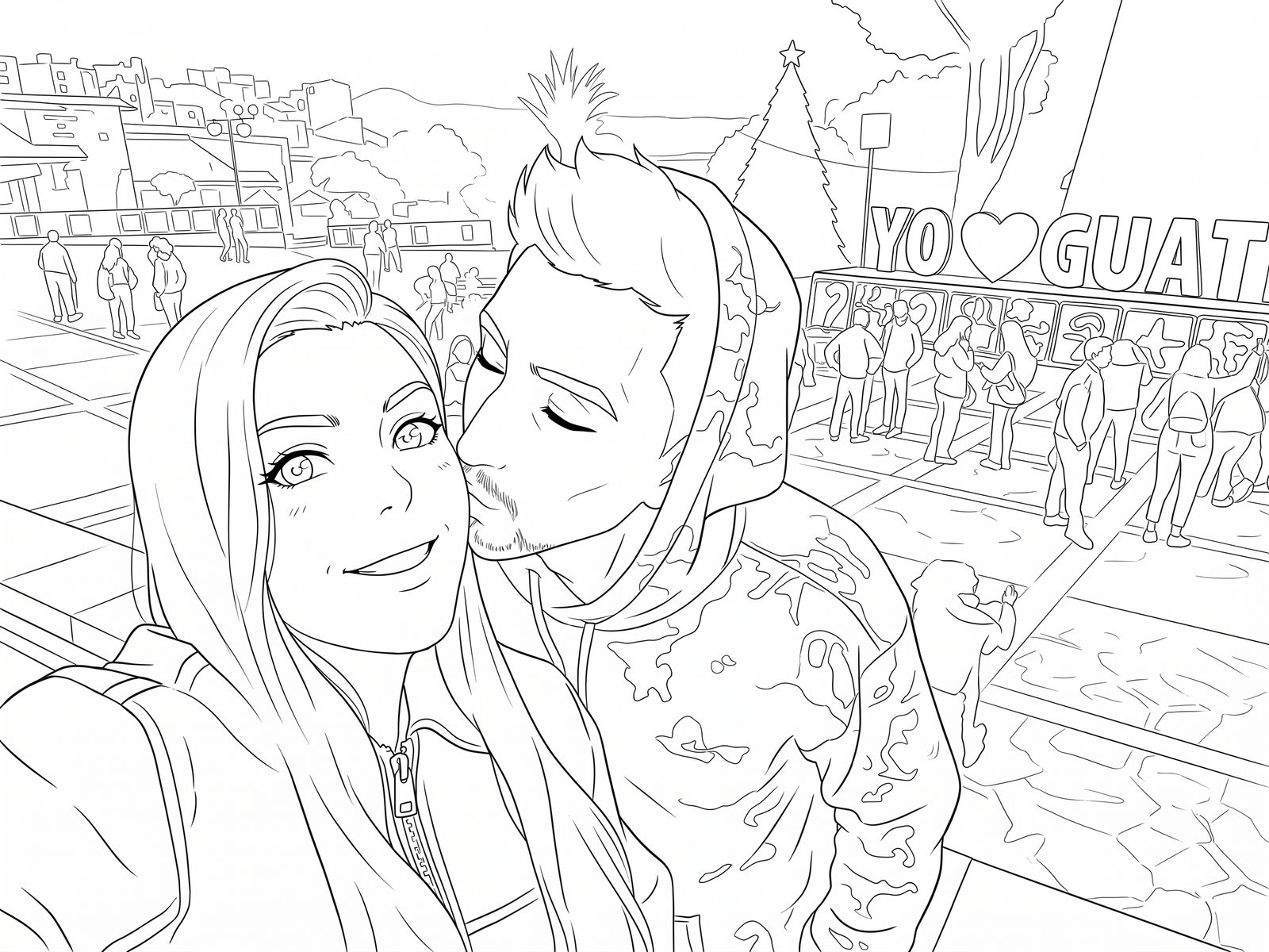 Ejemplo de dibujo en estilo anime
