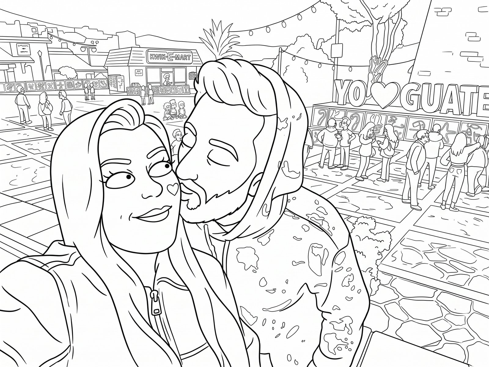 Ejemplo de dibujo en estilo dibujo animado de televisión