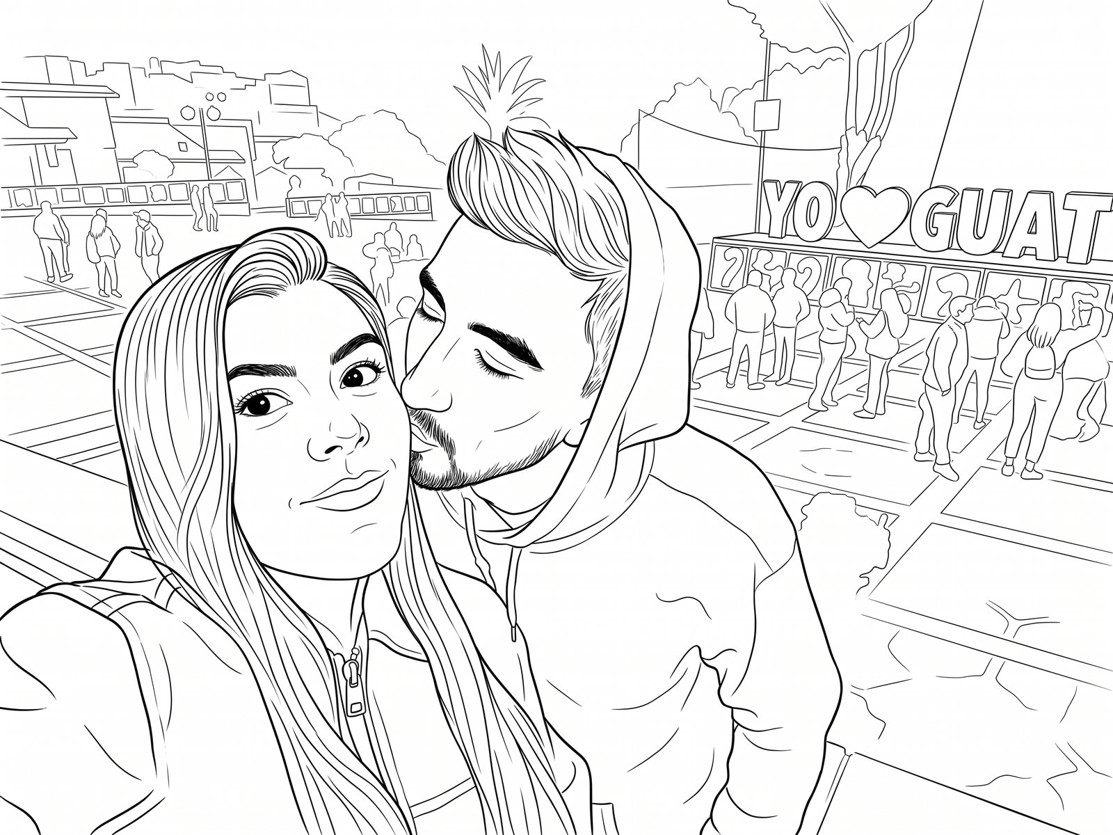 Ejemplo de dibujo fiel a la fotografía original