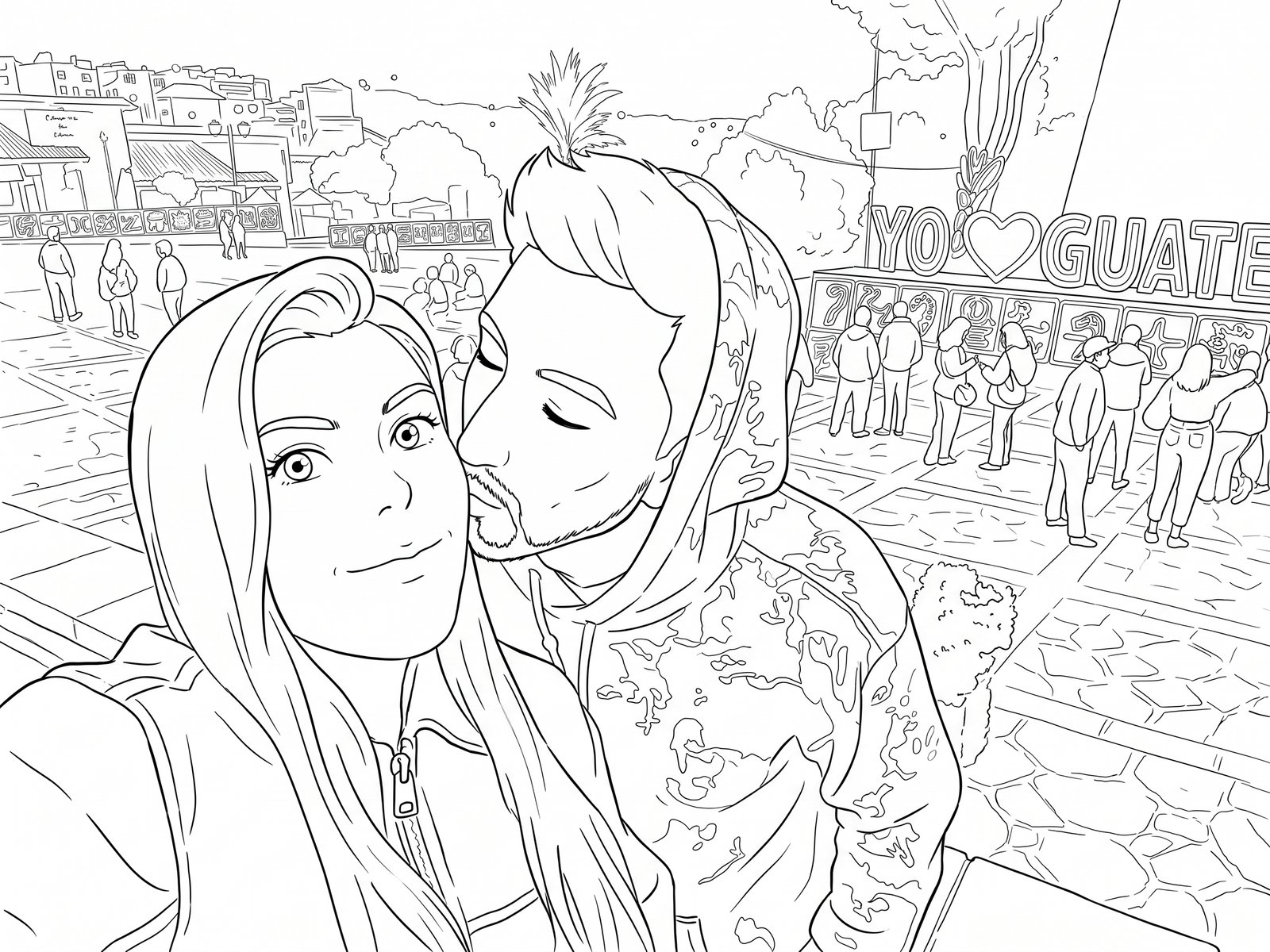 Ejemplo de dibujo en estilo animación japonesa
